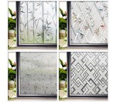 Película de vitral para ventana, privacidad, esmerilada, anti-UV, estática, adhesiva, no adhesiva, aislante para el hogar, el baño y la oficina. 30x100 cm
