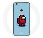 Coque pour Huawei P8 Lite 2017 Among Us jeu vidéo Fond bleu