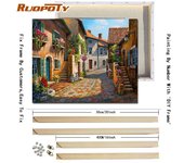 Ruopoty Paisaje de la ciudad Pintura DIY por números Pintura acrílica Paisaje sobre lienzo Paitning pintado a mano para arte de la pared 40x50 CM con marco de bricolaje