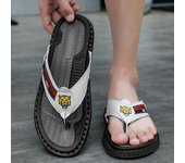 Zapatillas de hombre Sandalias de gladiador Sandalias romanas de verano al aire libre para hombres Zapatos de playa con punta abierta Tallas grandes EU:45 negro