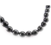 Les Trésors De Lily [J8459] - Collar 'Perla' negro (8 mm) negro