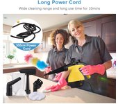 Limpiador a vapor portátil de mano, limpieza a vapor presurizada multifuncional de alta temperatura, 1050W EU Plug amarillo