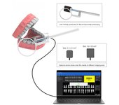 Odontología Cámara digital Dentista Digital Intraoral Sistema Digital Imagen H D Radiovisógrafo Dental Sensor Rayos X Alta Frecuencia Rx size 0.8 negro