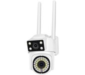 Cámara CCTV IP PTZ de doble lente AIOOK 2K con WiFi, detección humana, seguimiento automático, grabación de video las 24 horas, cámara CCTV impermeable para exteriores Camera
