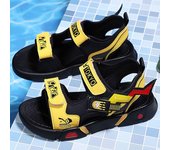 Sandalias de verano para niños, zapatos de playa para exteriores, zapatos casuales, sandalias para niñas, zapatos para niños para exteriores 28 negro/rojo