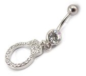 Les Trésors De Lily [K0636] - Body Piercing 'Menottes' plateado blanco blanco