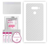 Adhesivo protector trasero apgo compatible con LG K50S, película envolvente, lámina, vinilo - Patrón de carbono transparente
