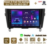 Radio con Android Carplay para Nissan X-Trail T32 Qashqai 2013-2017, reproductor multimedia, unidad principal, estéreo, navegación GPS, Bluetooth, WIFI, 2+32 GB 1+16GB
