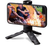 Palo selfie con trípode ELECOM de 2 vías compacto [para iPhone y Android] con zapata para accesorios, color negro P-STSRSSBK