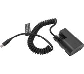 Adaptador de corriente de CC con acoplador de batería ficticia tipo C LPE6 completamente decodificado para cámaras 5D4, 6D2 y 7D