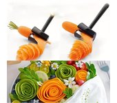 Cortador de verduras en espiral de acero inoxidable: cortador de verduras versátil y portátil para guarniciones creativas 1pc