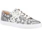 Hush Puppies zapatos de cuero con estampado Tessa Python para mujer/señora 4 UK gris/blanco
