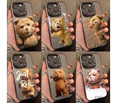 Funda rígida para iPhone 15 Pro Max con diseño de oso pardo (compatible con láser 12/13/14) iPhone 13 Pro Max