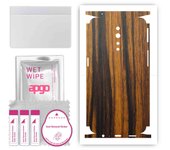 apgo Protective Skin Sticker for the back+sides compatible with Oppo Reno Z, Full Wrap Film, Foil, Vinyl - Pattern Tigerwood