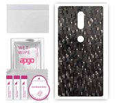 apgo Protective Skin Sticker for the back compatible with Lenovo Phab2 Plus, Wrap Film, Foil, Vinyl - Pattern Carbon Black Pixel