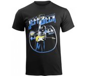Jeff Beck - Camiseta unisex de algodón con diseño de círculo para adultos S negro