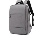 Mochila para hombre con puerto de carga USB, mochila impermeable para ordenador portátil, regalos de negocios informales de 15,6 pulgadas para Xiaomi 15.6 inch gris