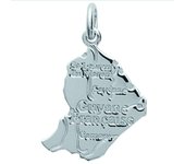 Les Trésors De Lily [Q6689] - Pendentif Argent 'Guyane Française' argenté (rhodié) - 18x15 mm plata