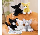Muñeco de peluche de gato alemán de dibujos animados, muñeco de gatito de simulación 26cm（0.24kg） gris