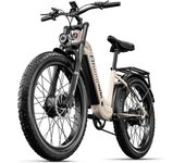 Bicicleta eléctrica Shengmilo S700, motor de 2 x 1000 W, neumáticos de 26 x 3 pulgadas, freno de disco hidráulico, batería de 48 V y 17,5 Ah, velocidad máxima de 48 km/h, bicicleta de montaña