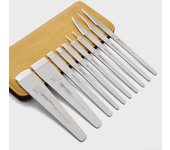 Juego de cuchillo y cortaúñas profesional para pedicura Tianyi con cuchillas reemplazables No. 7 flat cutter blanco