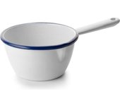 Cazuela - IBILI - 904410 - Acier émaillé - 10 cm - Bec verseur - Blanc/Bleu