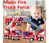 Camión de bomberos de inercia grande con simulación de juego de coche, juguete para niños, camión de bomberos con escalera, juguete para bebé, historia con sonido y luz