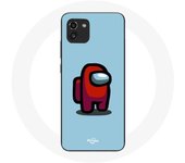 Coque pour Samsung Galaxy A03 Among Us jeu vidéo Fond bleu