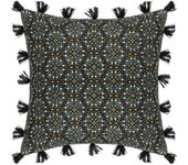 Housse de coussin Rosace Pompons 40 x 40 cm Atmosphera