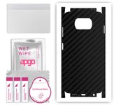 apgo Protective Skin Sticker for the back+sides compatible with Xiaomi Poco X3 NFC, Full Wrap Film, Foil, Vinyl - Pattern Carbon Black
