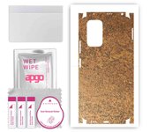 apgo Protective Skin Sticker for the back+sides compatible with Xiaomi Redmi Note 10 Pro Max, Full Wrap Film, Foil, Vinyl - Pattern Rusty Copper