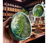 Cuenco de cerámica para pelar hierbas, herramienta multifuncional para cilantro, romero y cedro, ayuda de cocina para amantes de las hierbas. blanco