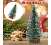 Árboles de Navidad artificiales, mini árboles de cedro de Navidad, modelo de bricolaje, juguete artesanal, decoración de escritorio, adornos de Año Nuevo 6cm -2pcs