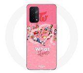 Coque pour Oppo A74 5G TWICE Logo Rouge Affiche What Is Love