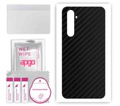 apgo Protective Skin Sticker for the back compatible with Realme X50 Pro 5G, Wrap Film, Foil, Vinyl - Pattern Carbon Black