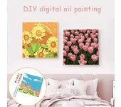 Kit de pintura por números para adultos y niños, pintura al óleo digital, lienzo, pintura acrílica, sin marco, para principiantes