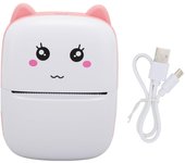 Mini impresora térmica portátil con Bluetooth para teléfono de bolsillo para estudiantes. Preguntas incorrectas. Fotos. color rosa