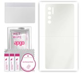 apgo MATTE Protective Skin Sticker for the back compatible with TCL 20 Pro 5G, Wrap Film, Hydrogel Film, Flexible, Soft TPU with positioning layer eas