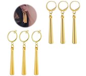Pendientes de cosplay de Anime Roronoa Zoro unisex, 3 piezas por juego, colgantes con clips para las orejas, accesorios de joyería, accesorios para disfraces, gotas para las orejas