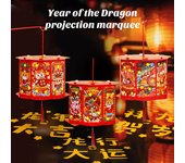 Linterna china del Año del Dragón 2024, linterna de papel roja festiva, decoración de Año Nuevo, Material artesanal para niños D