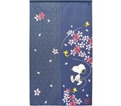 Cortina divisoria Noren Kobo Snoopy Goods Noren Noren Cherry Blossom Blooming SNOOPY PEANUTS Ancho 85 cm Largo 150 cm 11410 azul
