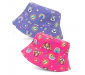 Sombrero de pescador reversible para niñas Paw Patrol One Size color rosa/púrpura