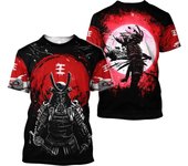 Camiseta estilo bushido japonesa para hombre, camiseta informal de manga corta, ropa de calle punk, camisetas para hombre, ropa vintage Harajuku S