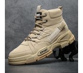 Botas de moda para hombre, botines para hombre, botines militares para exteriores de otoño e invierno, zapatos altos cómodos para hombre, botas de trabajo con plataforma, botas para hombre 39 caqui