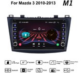 Reproductor de vídeo Multimedia 2 Din Android Car Radio para Mazda 3 2010-2013 con botón perilla WiFi BT 1 + 16GB 1+16GB
