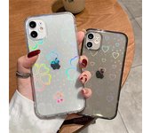 Estuches con láser de arcoíris degradado para iPhone X Xs Max Xr Fundas suaves transparentes para iPhone 11 Xr 6s 7 8 Plus 12 Cubiertas de acrílico transparente for iPhone XS