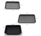 Molde Rectangular Antiadherente para Hornear Acero al Carbono Bandeja para Hornear Bandeja de Horno para Galleta Tarta Pizza Asado Magdalenas Pan Utensilios para Hornear Pastel Chapado