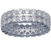 Bague Argent 'Pour La vie' Blanc argenté (rhodié) - 7 mm 58 plata