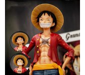 Figura de One Piece de Anime de 25cm, estatua de PVC de Ros Luffy, figura de acción de mono D Luffy, modelo sonriente clásico, juguete para niños, regalo de Navidad
