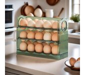 Caja de almacenamiento de huevos de lujo para refrigerador para cocina PP Egg Storage Box blanco